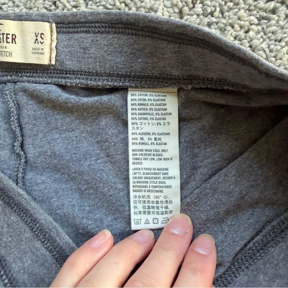 Hollister Gray Cotton Leggings Size Extra Small - Picture 6 of 6